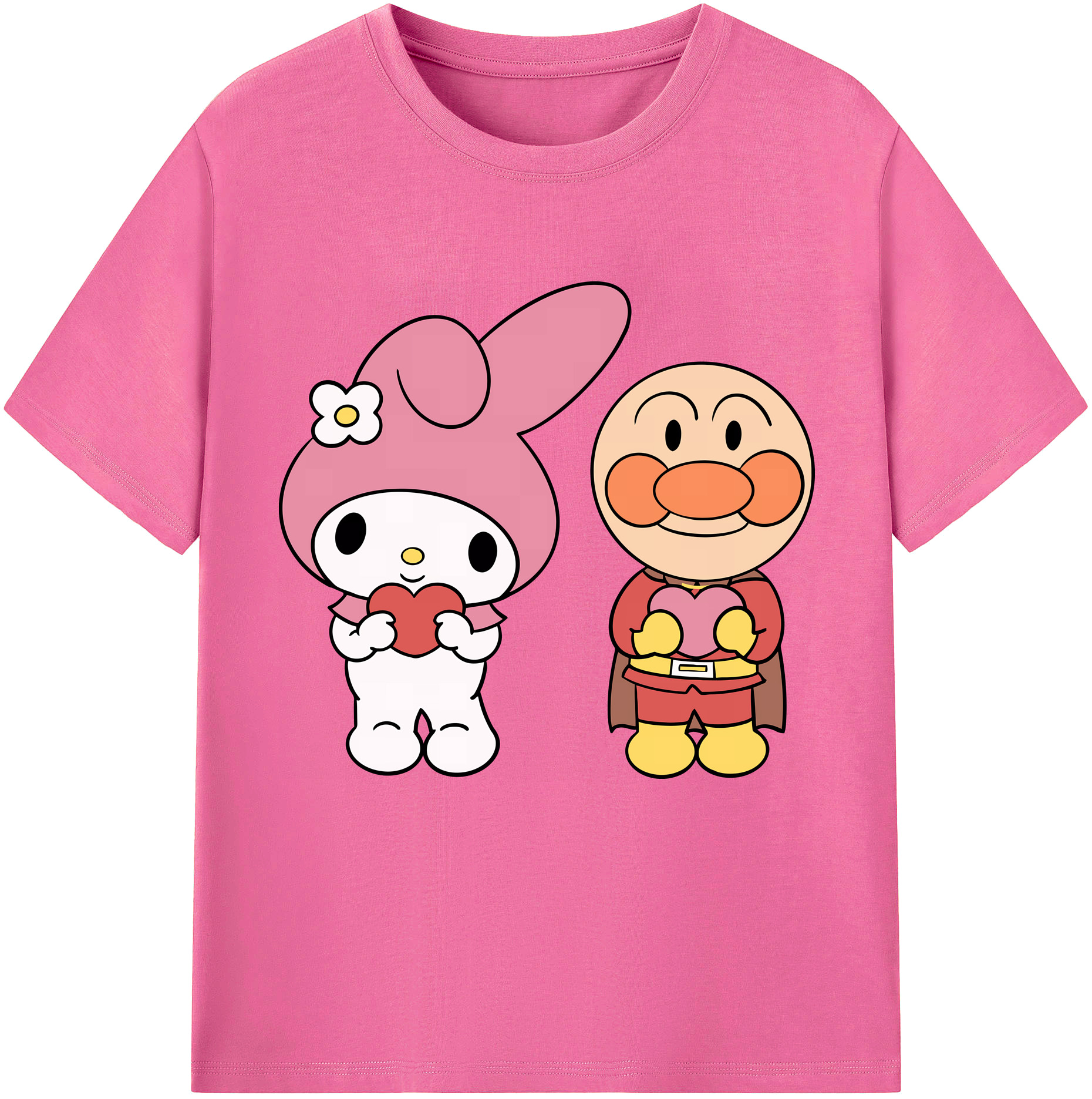 （画像用） アンパンマン Anpanman レディースカジュアルプリントTシャツ（綿100％）